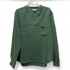 Nine West Forest Green Blouse